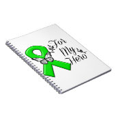 Groene bewustmakingslint voor mijn heldhaftige notitieboek (Rechterzijde)