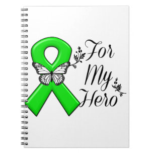 Groene bewustmakingslint voor mijn heldhaftige notitieboek