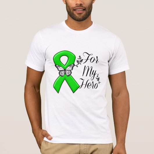Groene bewustmakingslint voor mijn heldhaftige t-shirt (Voorkant)