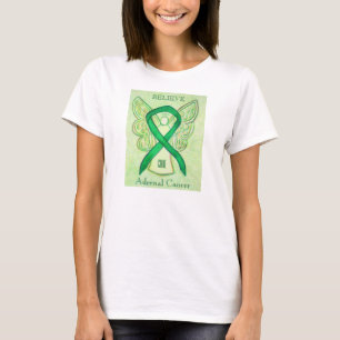 Groene bewustzijn bij bijnierkanker Ribbon Angel S T-shirt