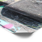 Groene bezoeker van buitenruimtetekort poster (Hoek)