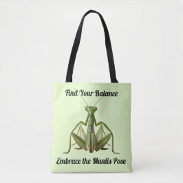 Groene Bidden Mantis Gepersonaliseerde Yoga Tote Bag