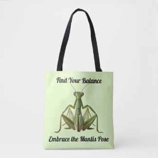 Groene Bidden Mantis Gepersonaliseerde Yoga Tote Bag