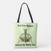 Groene Bidden Mantis Gepersonaliseerde Yoga Tote Bag (Achterkant)