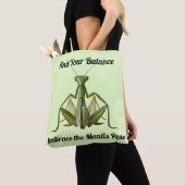 Groene Bidden Mantis Gepersonaliseerde Yoga Tote Bag (Dichtbij)