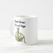 Groene Bidden Mantis Yoga gepersonaliseerd Koffiemok (Voorkant links)