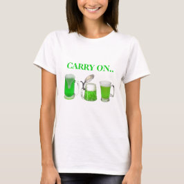 Groene bier - doorgaan t-shirt