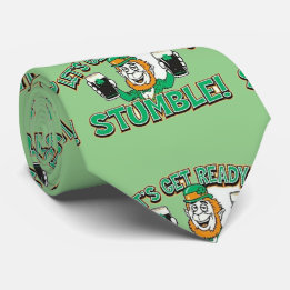 Groene bier Drink Leprachaun St. Pat's Day Stropda Stropdas