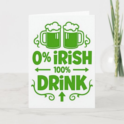 Groene bier drinkers kaart (Voorkant)