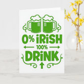 Groene bier drinkers kaart (Gele Bloem)