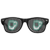 Groene Bier Goggles Leuk Volwassen Partij Retro Zonnebril (Voorkant)