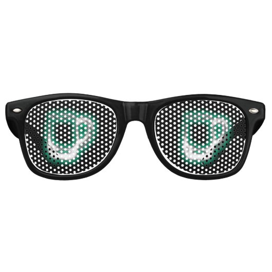 Groene Bier Goggles Leuk Volwassen Partij Retro Zonnebril (Voorkant)