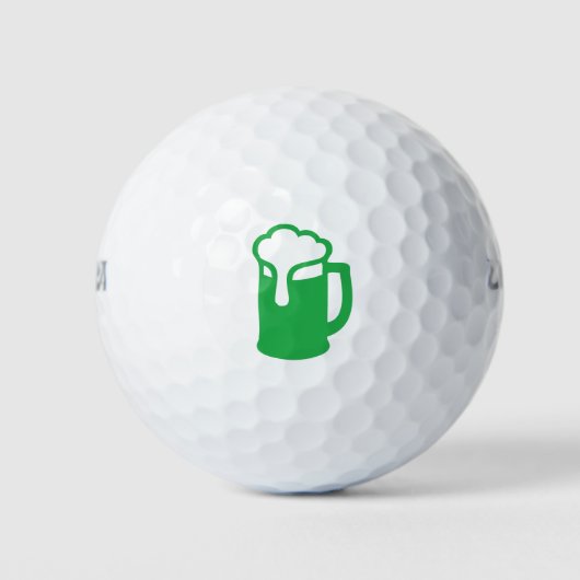 Groene bier golfbal golfballen (Voorkant)
