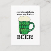 Groene Bier Lucky St Patricks Day Groene Bier Visitekaartje (Voorkant)