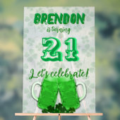 Groene Bier Mokken Verjaardagsviering Acryl Teken Acryl Bord (Neutraal)