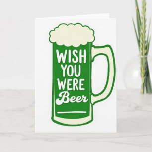 Groene Bier Wenskaart Kaart