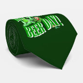 Groene bierdag stropdas (Opgerold)