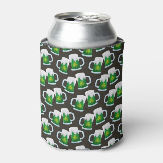 Groene Bieren en Klavertjes Blikjeskoeler (Blikje Voorkant)