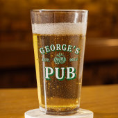 Groene bierglazen uw kroegjaar vastgesteld glas