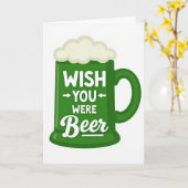 Groene Bierpul Wenskaart Kaart (Gele Bloem)