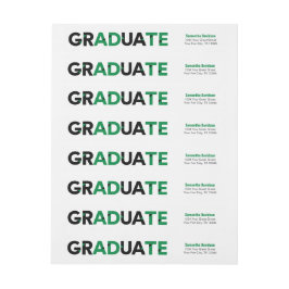 Groene Big Bold Angle-Cut Afstuderen