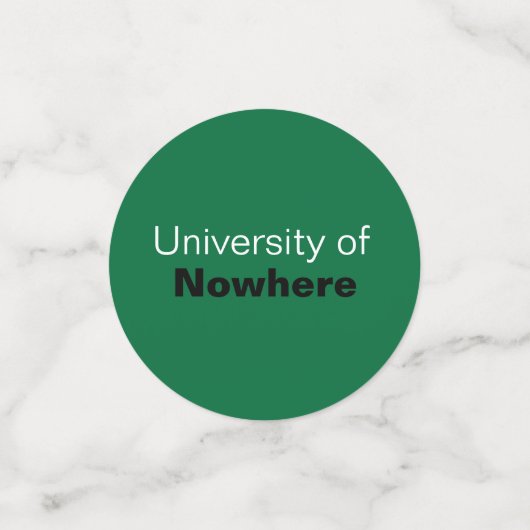 Groene Big Bold Angle-Cut Afstuderen Confetti (Kleine voorkant)