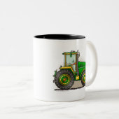 Groene Big Tractor-Mokken Tweekleurige Koffiemok (Voorkant rechts)
