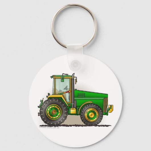 Groene Big Tractor-Sleutelhangers Sleutelhanger (Voorkant)