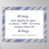 Groene Bijbelscripts Aanmoedigingsaanbiedingen Poster (Voorkant)