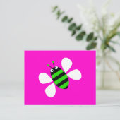 Groene bijen briefkaart (Staand voorkant)