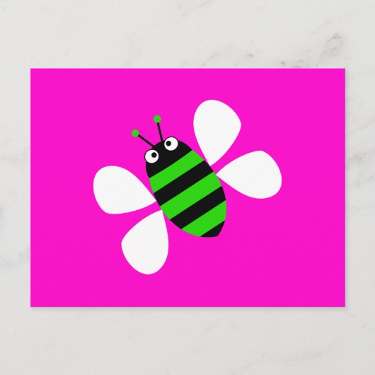 Groene bijen briefkaart (Voorkant)
