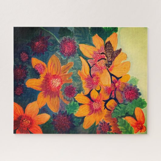 Groene bijen legpuzzel (Horizontaal)