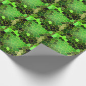 Groene bijenkorf cadeaupapier (Hoek)