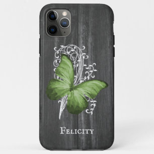 Groene bijtende Butterfly gepersonaliseerd Case-Mate iPhone Case