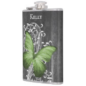 Groene bijtende Butterfly maatkolf Heupfles (Links)