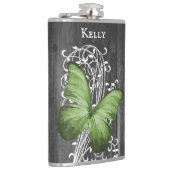 Groene bijtende Butterfly maatkolf Heupfles (Rechts)