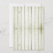 Groene bijtende monogram bespaart de datum aankondiging (Achterkant)