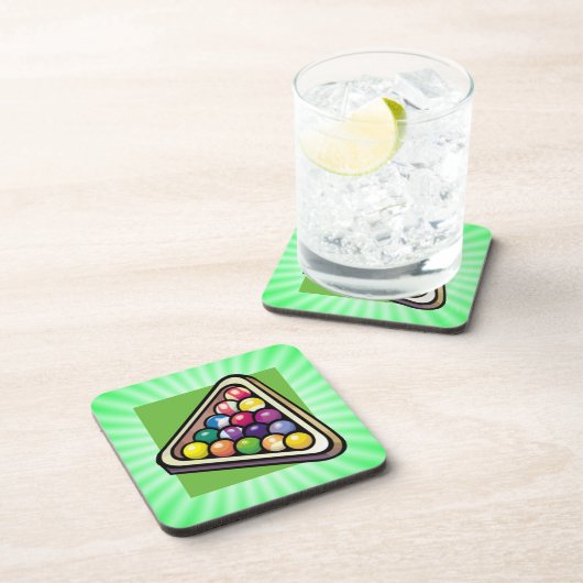 Groene biljarten; pool bier onderzetter (Rechterzijde)