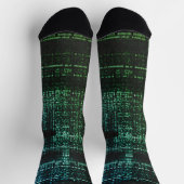 Groene binaire code cyberpunk computersokken sokken (Top)