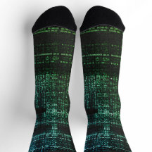 Groene binaire code cyberpunk computersokken