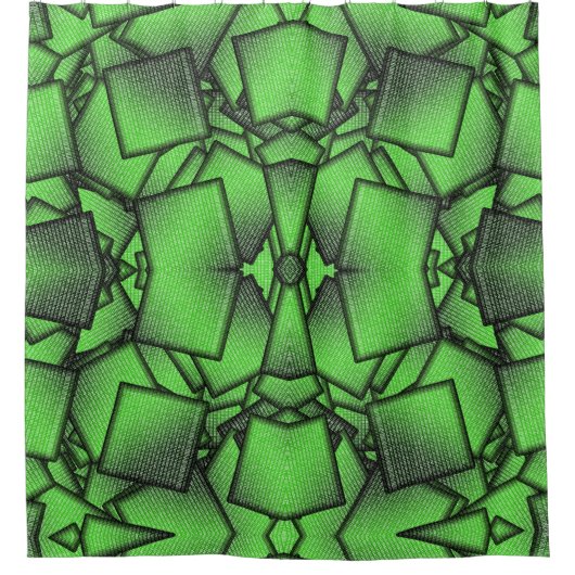 Groene Binaire Code Tech Informatica Douchegordijn (Voorkant)