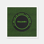 Groene Binaire Code van de Machine - de Bedrijfs m Servet (Voorkant)