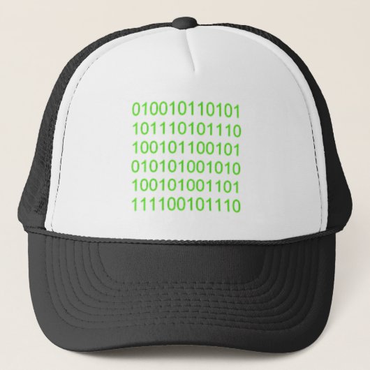 Groene Binaire getal 01 - GeekShirts Trucker Pet (Voorkant)