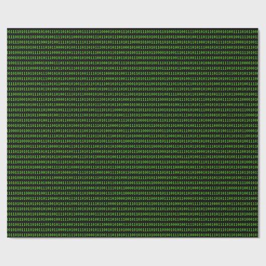 Groene Binaire Van de Retro Computer van de Code P Cadeaupapier (Vlak)