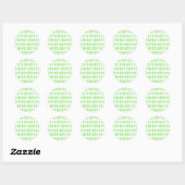 Groene Binary 01 - GeekShirts Ronde Sticker (Vel)