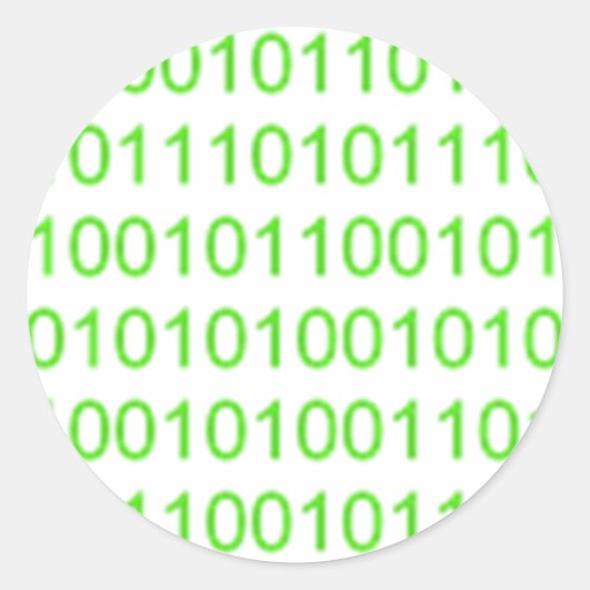 Groene Binary 01 - GeekShirts Ronde Sticker (Voorkant)