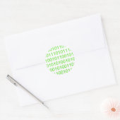 Groene Binary 01 - GeekShirts Ronde Sticker (Envelop)