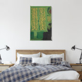 Groene Binnenlandse Zaken Canvas Afdruk (Insitu (Slaapkamer))