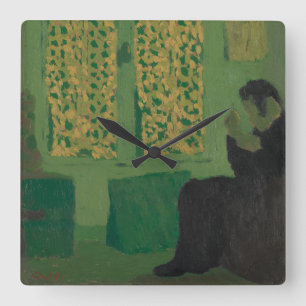 Groene Binnenlandse Zaken Vierkante Klok