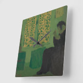 Groene Binnenlandse Zaken Vierkante Klok (Hoek)